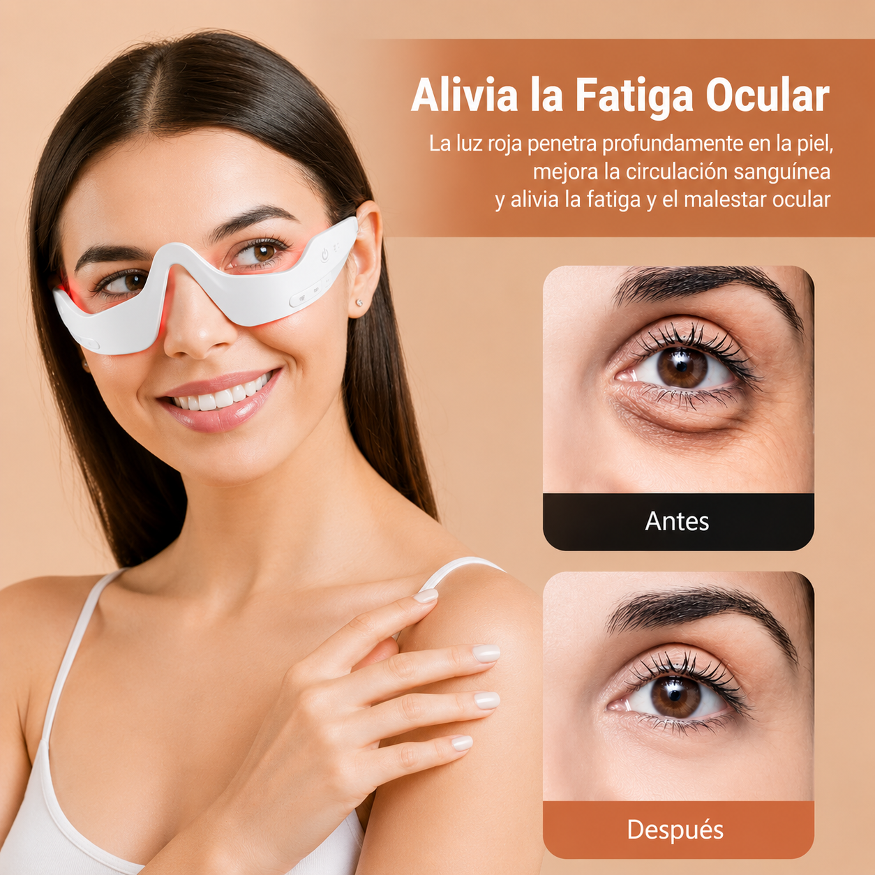 Masajeador Ocular EMS con Luz Roja