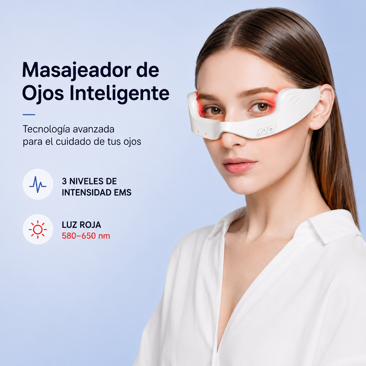 Masajeador Ocular EMS con Luz Roja